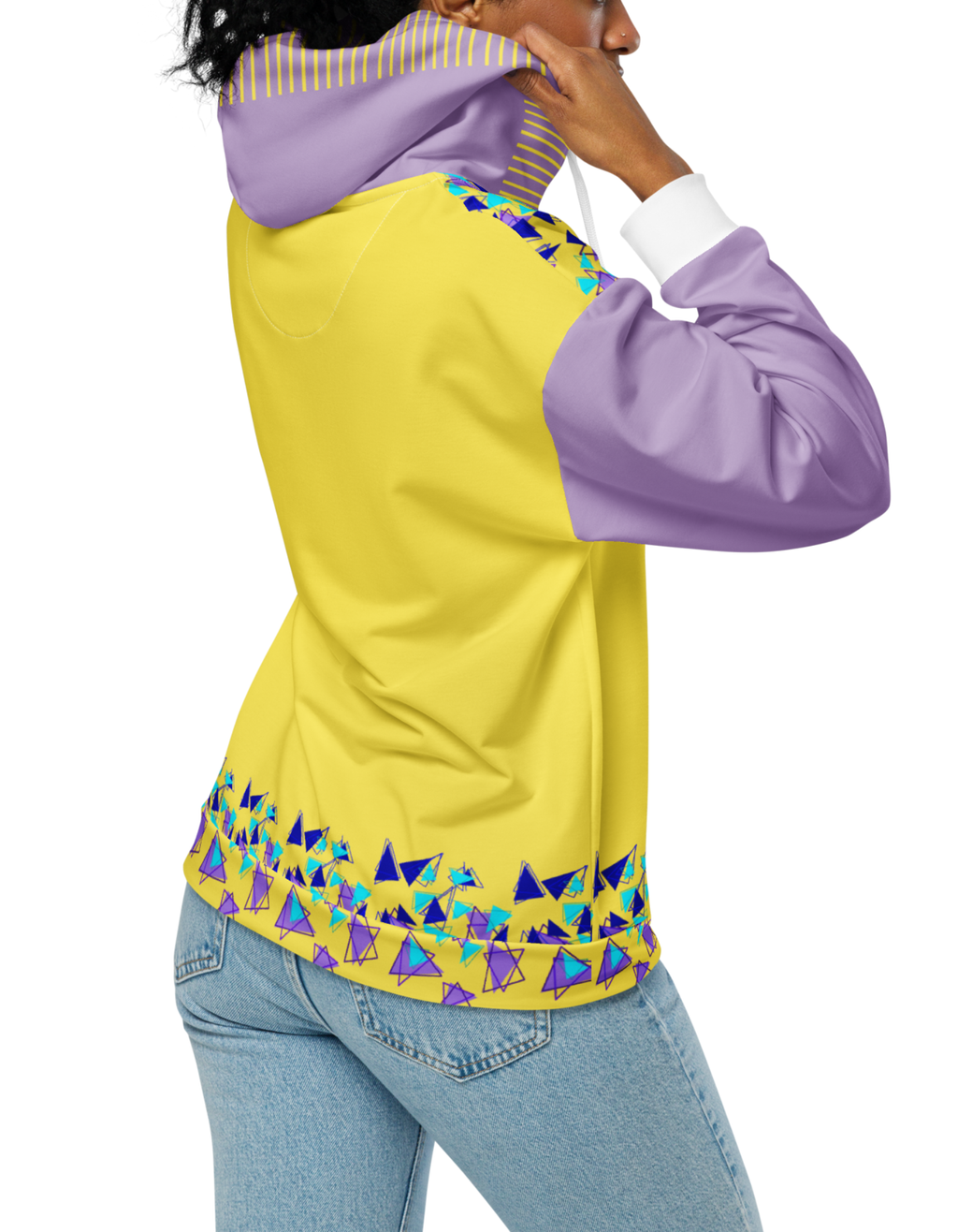 Retro Geometry Recycled Unisex Zip Hoodie
