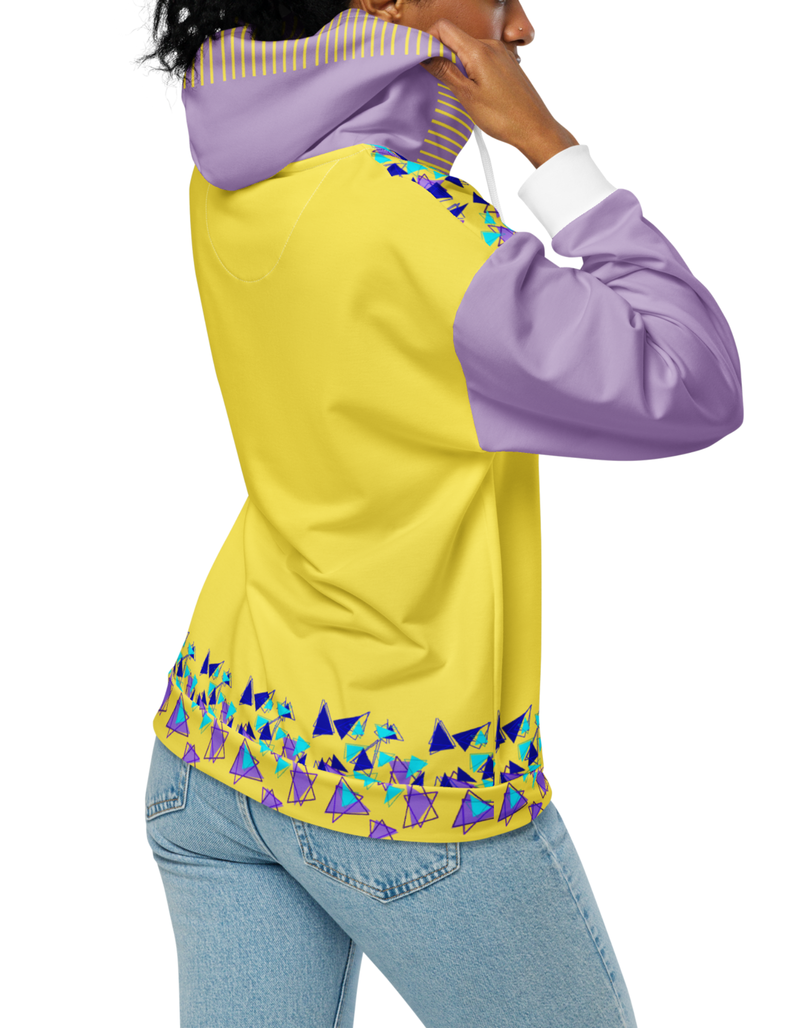 Retro Geometry Recycled Unisex Zip Hoodie