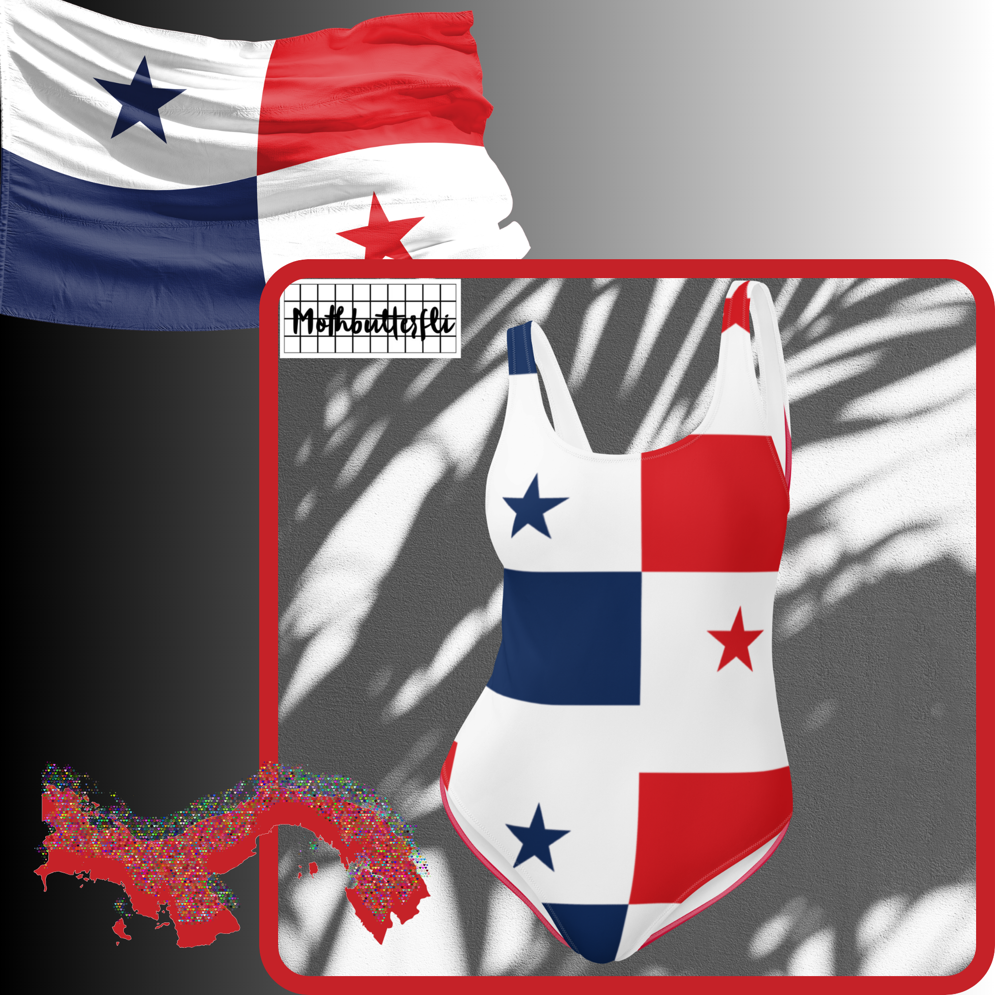 The Isthmus Star: Panama Flag Swimsuit