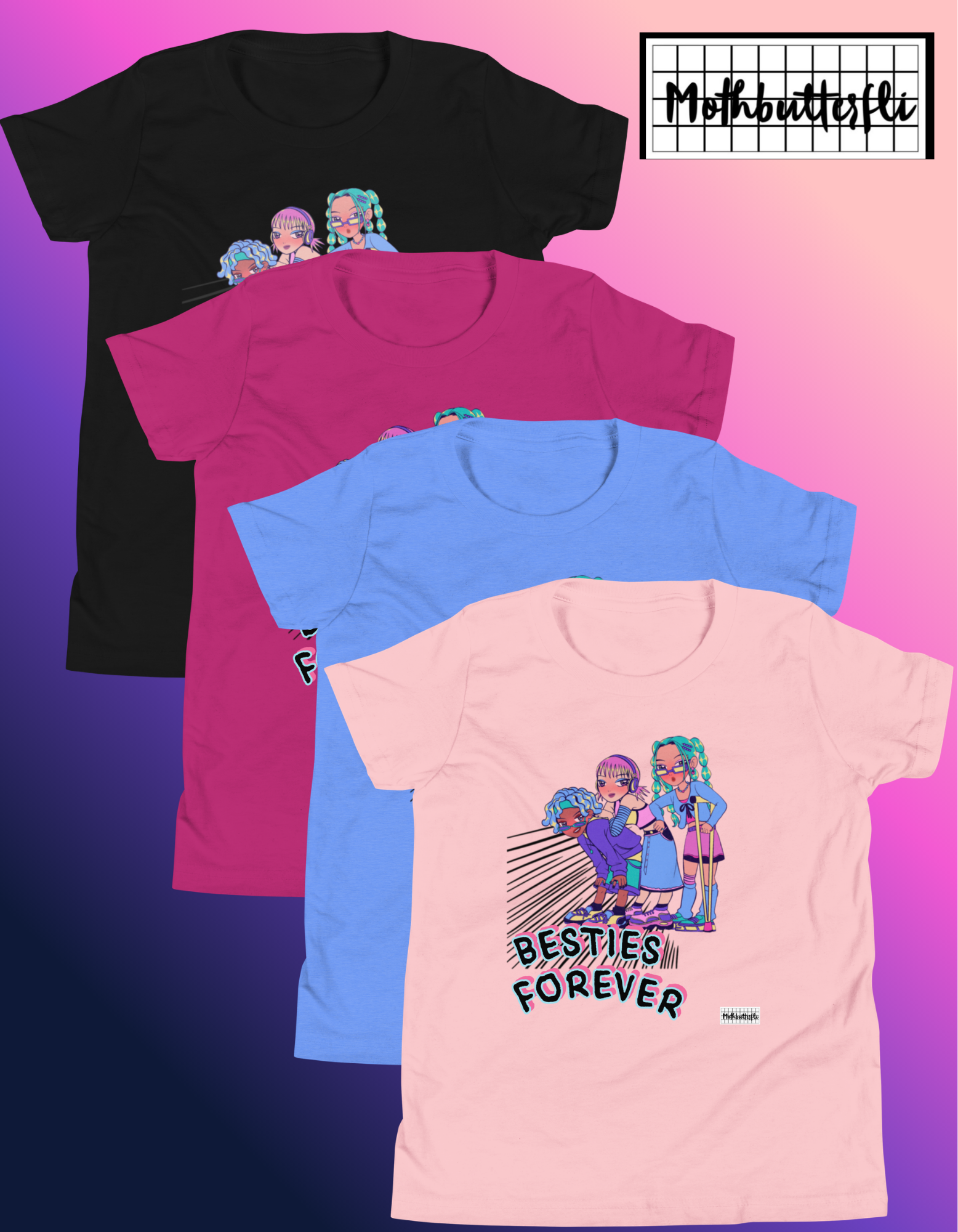 BESTIES FOREVER Youth Short Sleeve T-Shirt