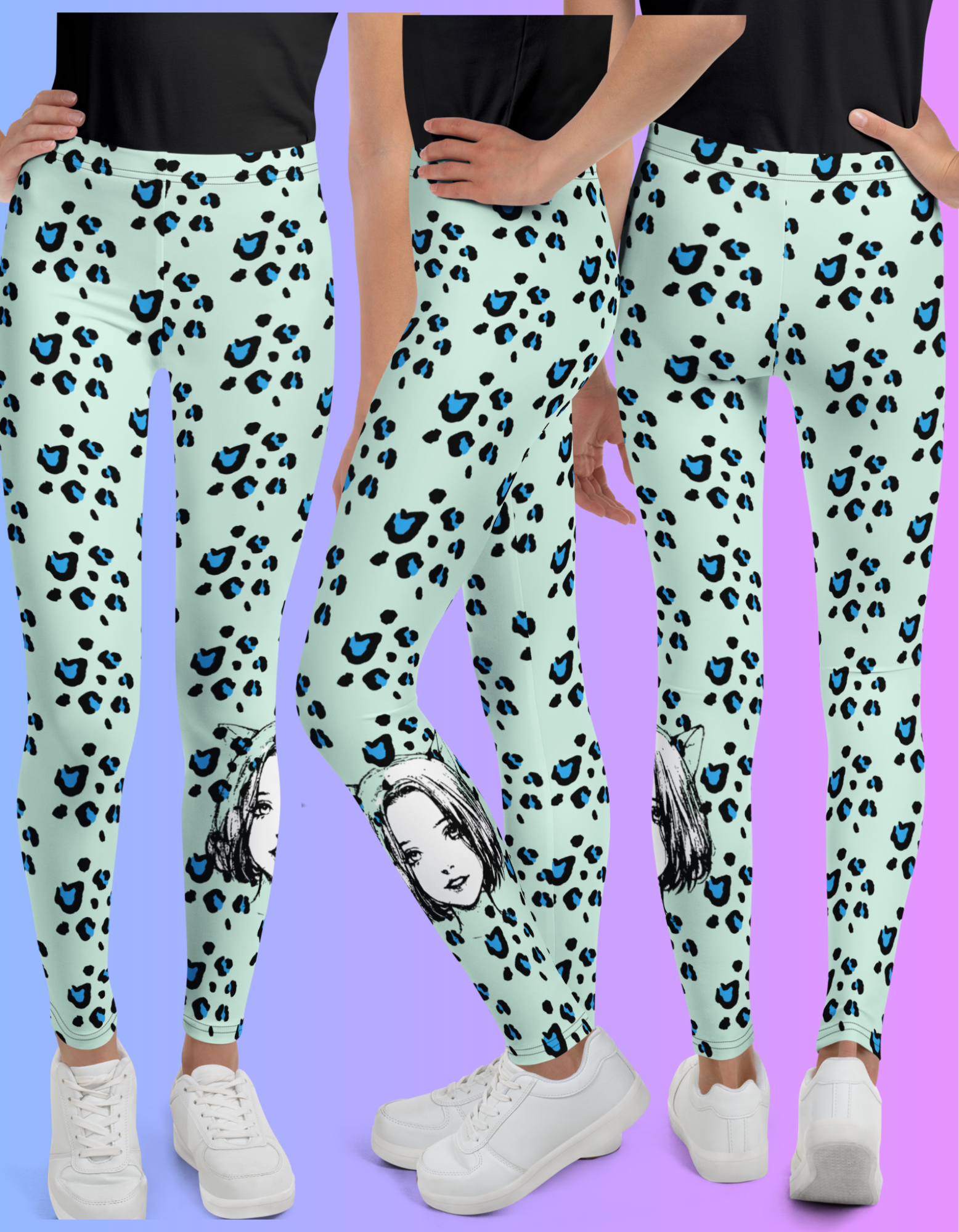 Kanashii Neko Youth Leggings