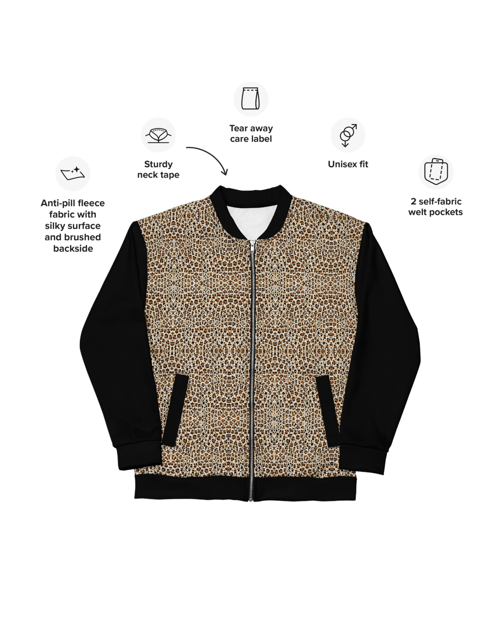Rising Angels Leopard Bomber Jacket