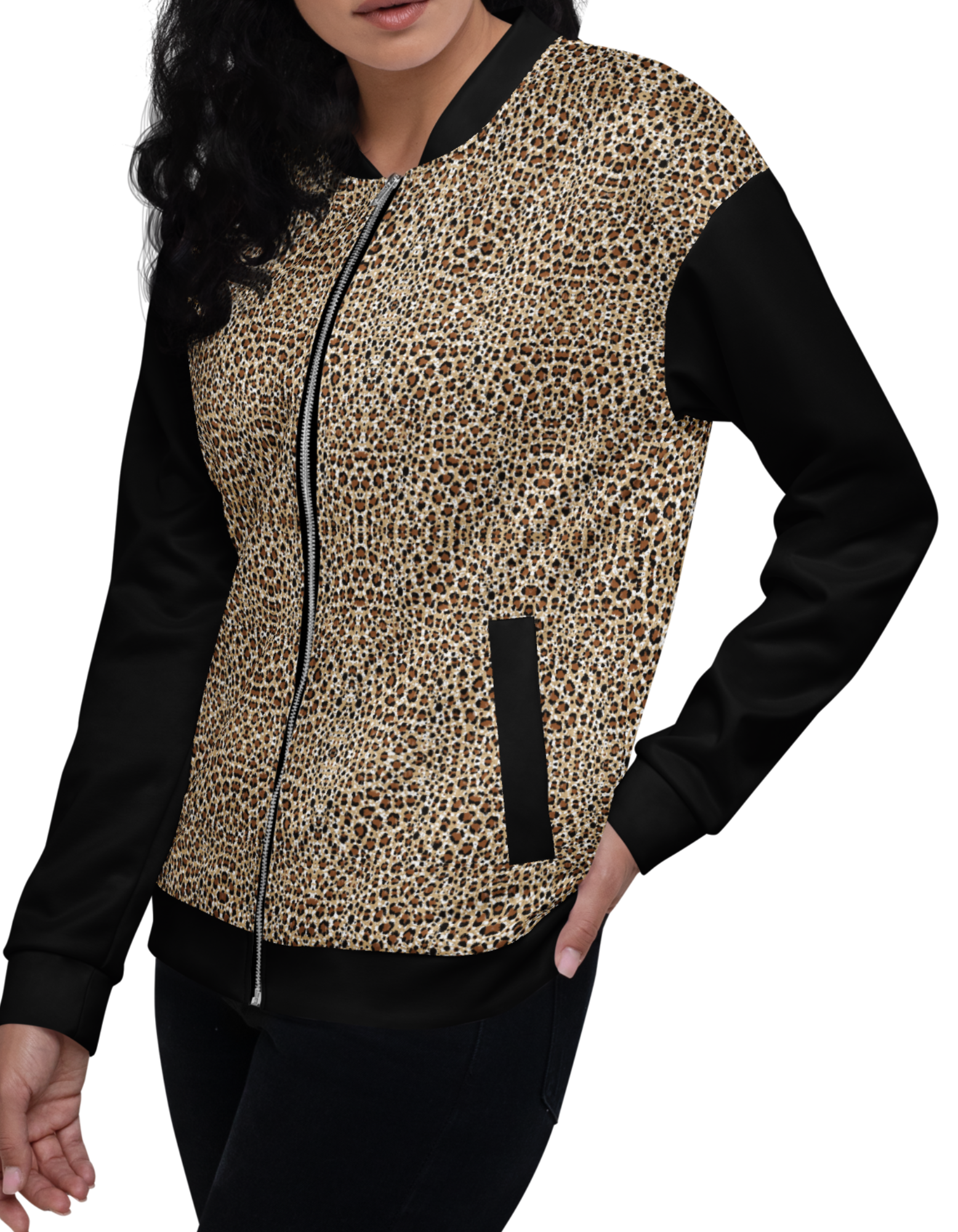 Rising Angels Leopard Bomber Jacket