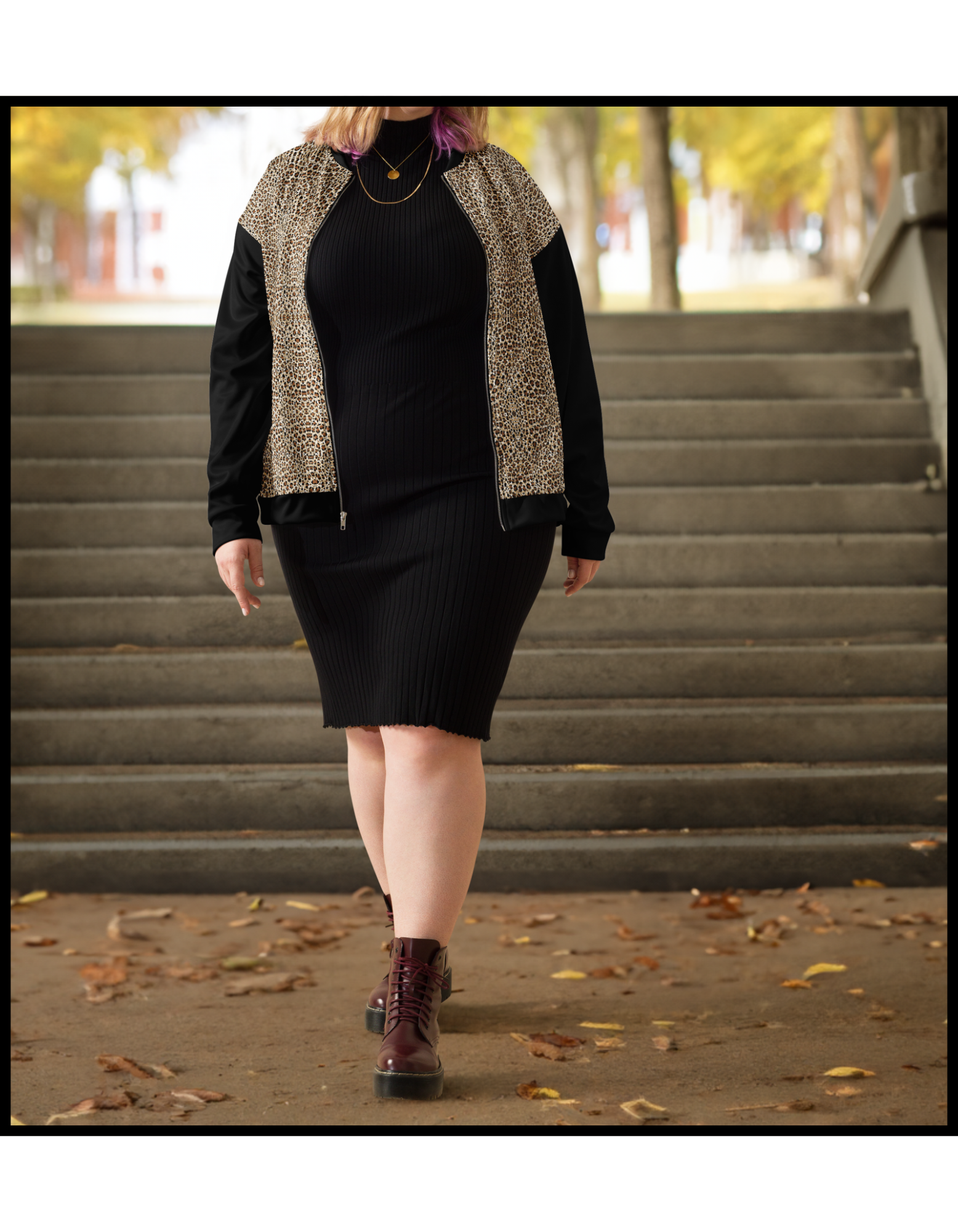 Rising Angels Leopard Bomber Jacket