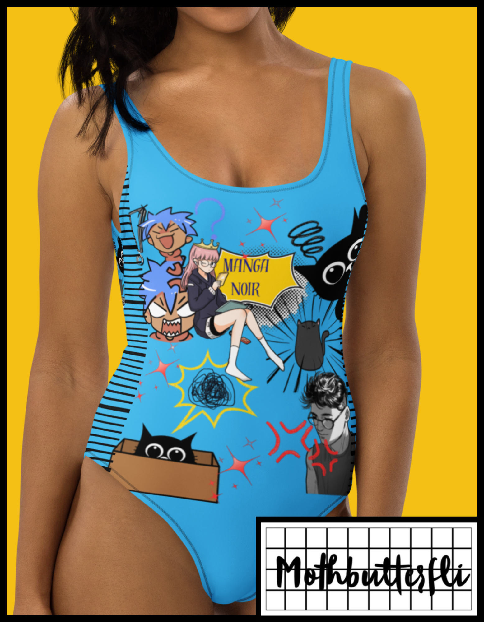 Manga Noir Blue Swimsuit