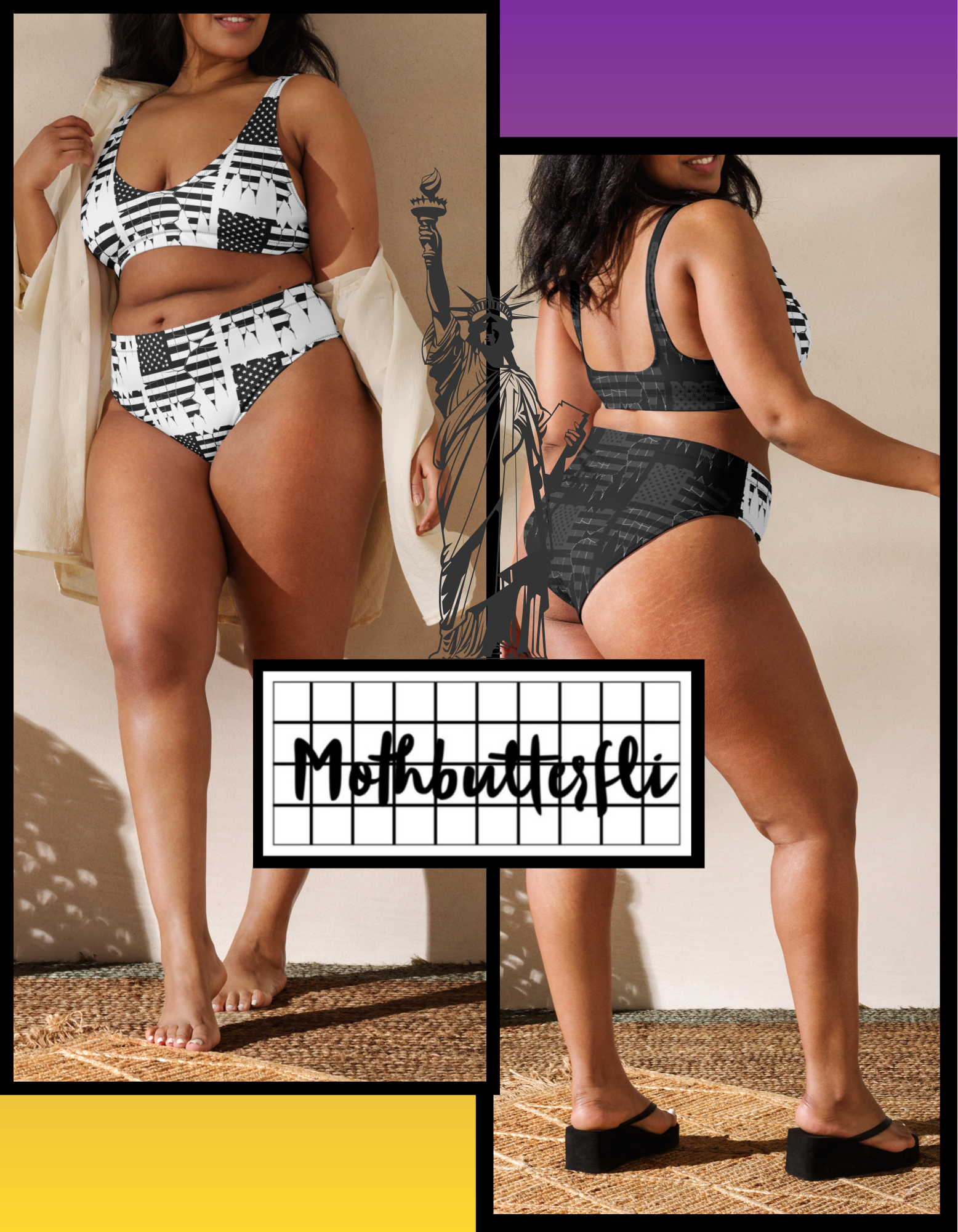 Distressed Rebel Republic high-waisted bikini
