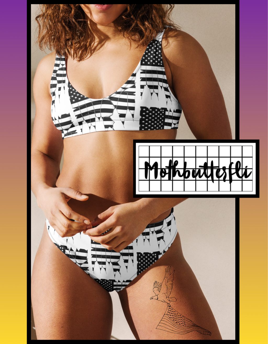 Distressed Rebel Republic high-waisted bikini