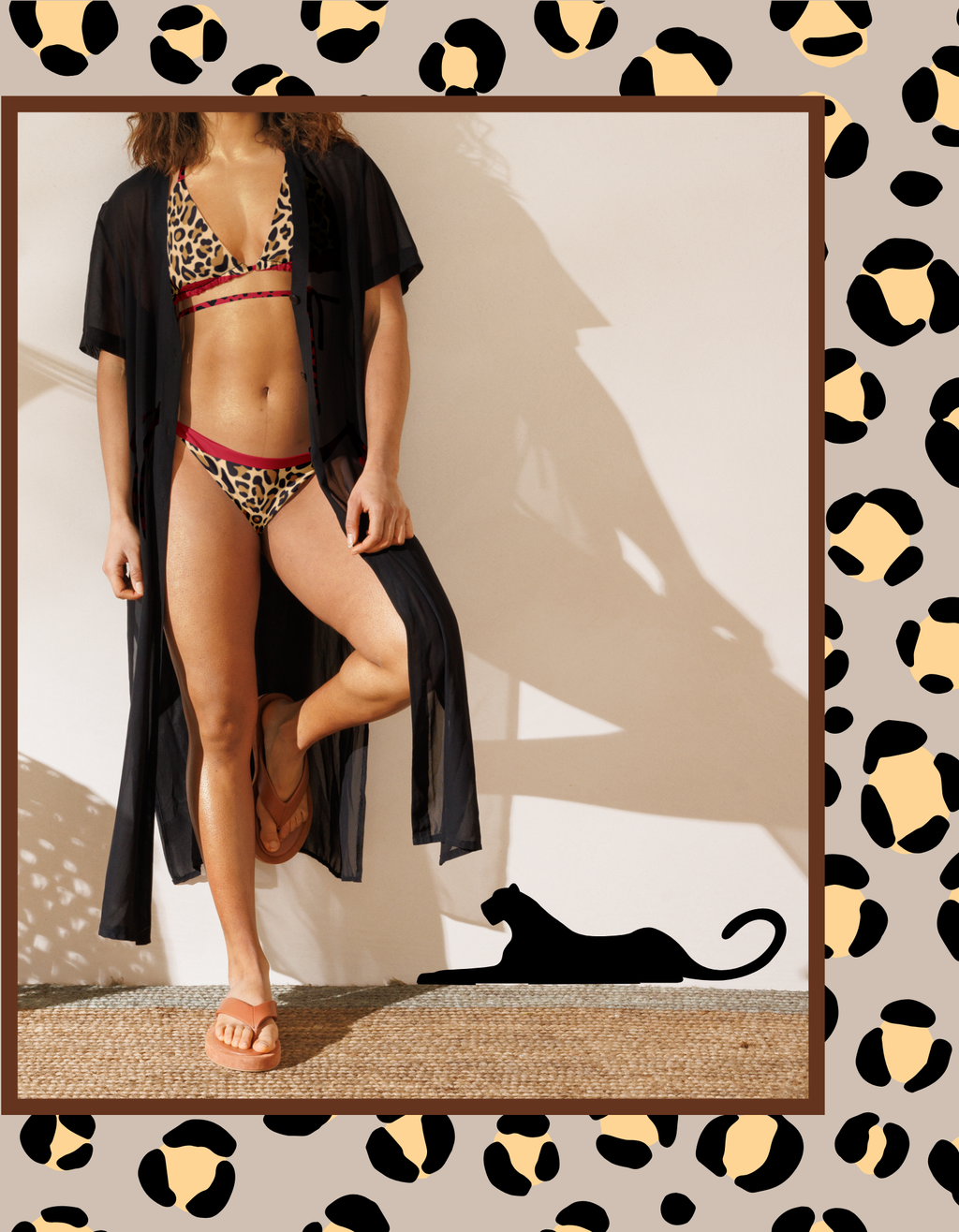 The Crimson Leopard bikini