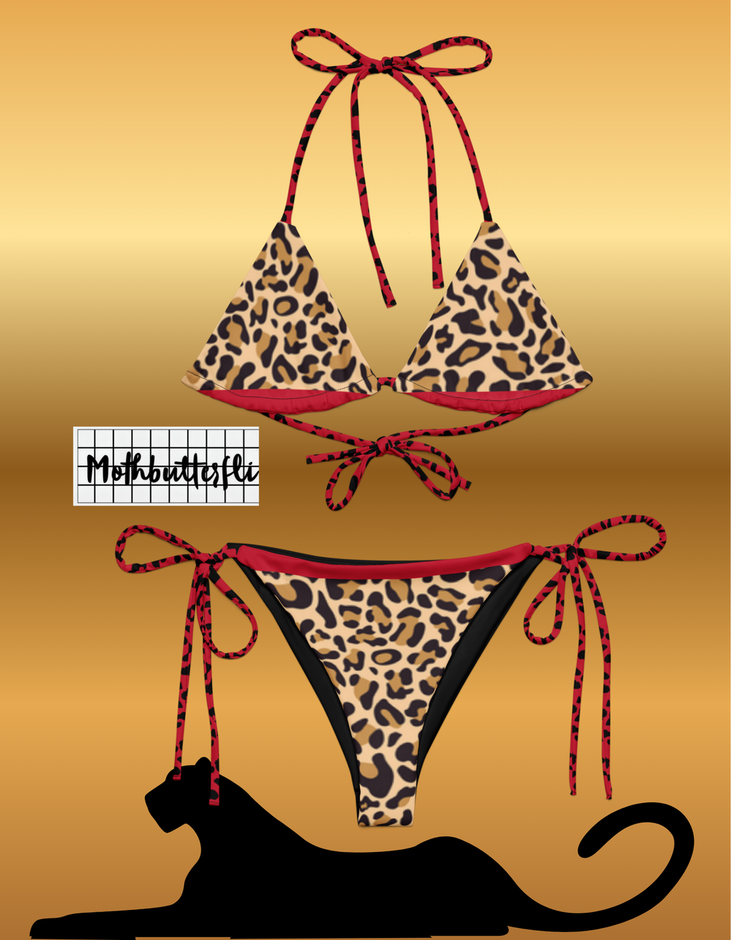 The Crimson Leopard bikini