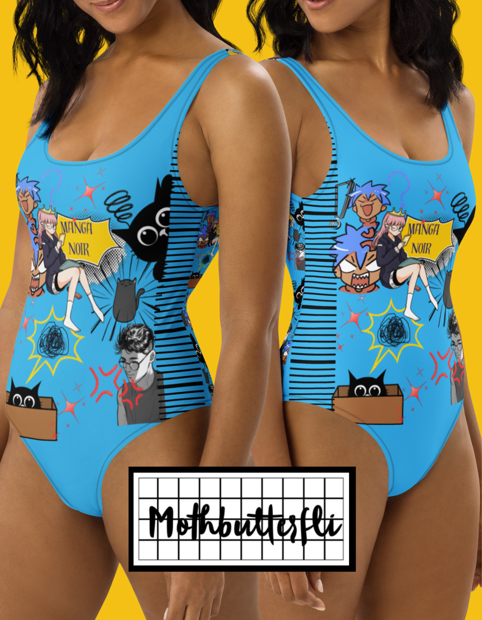 Manga Noir Blue Swimsuit